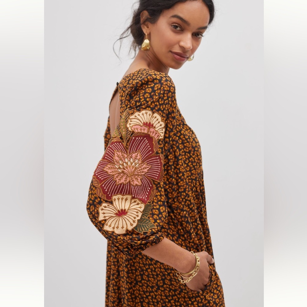 Farm Rio Embroidered Maxi Dress - Picture 2 of 11